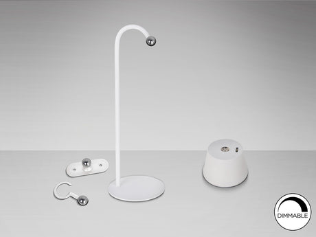 Lámpara de sobremesa Schuller Cuco LED blanco 3000K exterior IP54 34cm vista 4