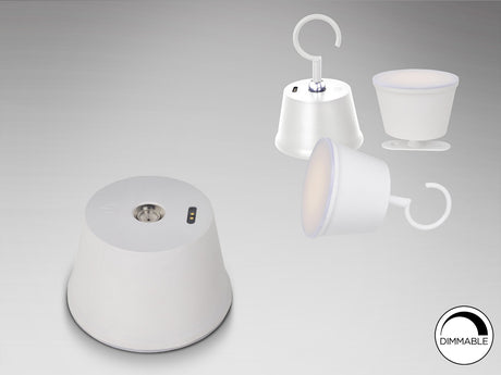 Lámpara de sobremesa Schuller Cuco LED blanco 3000K exterior IP54 34cm vista 5