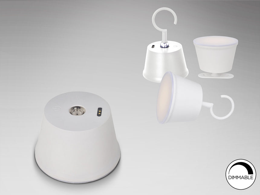Lámpara de sobremesa Schuller Cuco LED blanco 3000K exterior IP54 34cm vista 5