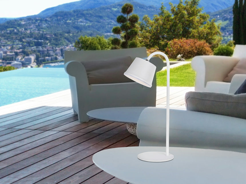 Lámpara de sobremesa Schuller Cuco LED blanco 3000K exterior IP54 34cm 498276
