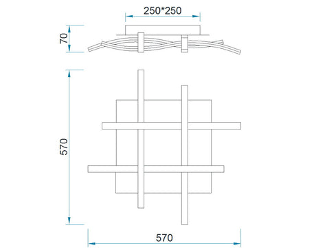 Plafón Ofertas-2 Dto 30% Mantra gris oscuro 4984