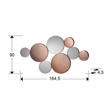 Espejo Schuller Malmo oro rosa dimensiones