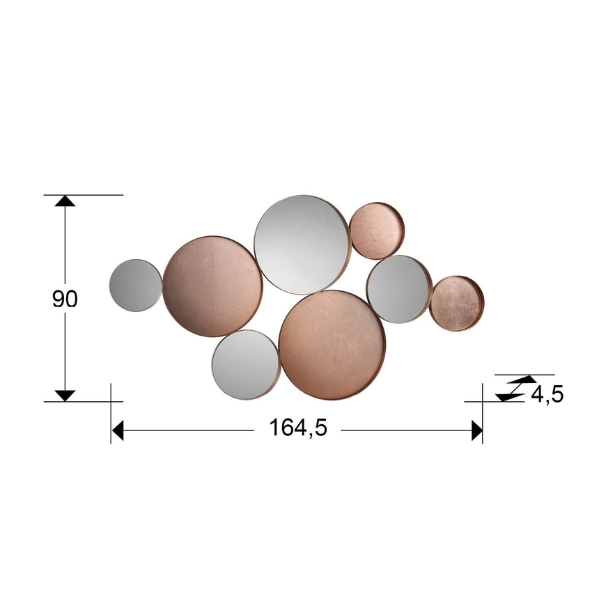 Espejo Schuller Malmo oro rosa dimensiones
