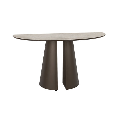 Consola Schuller Samara marrón y travertino 130x78cm ambiente