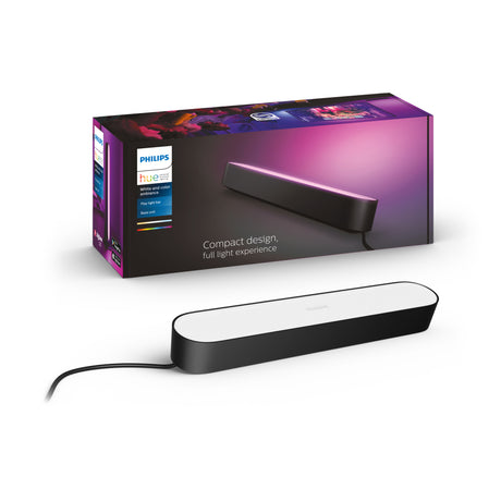 Philips Hue White and Color Ambiance Lámpara de mesa Play negro RGBW 7W 7820130P7 530lm