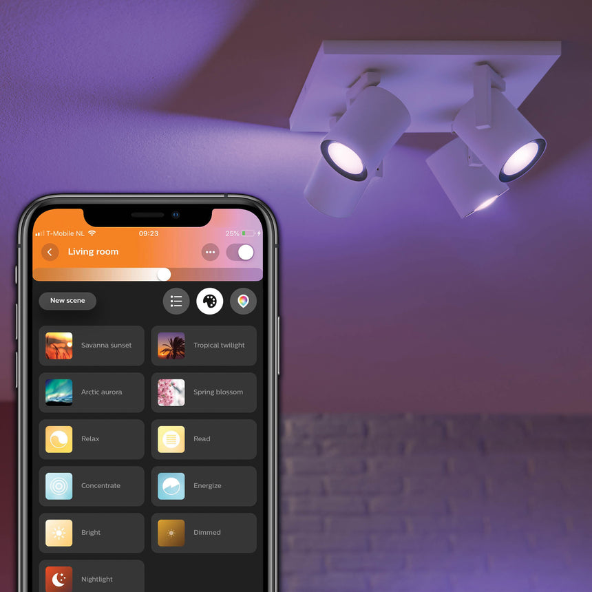 Philips Hue White and Color Ambiance Foco 4 luces Argenta blanco RGBW 6W 5062431P7 350lm - imagen 3