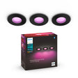 Philips Hue White and Color Ambiance RGBW Empotrable Xamento negro RGBW 6W IP44 (3 uds) 8719514452190