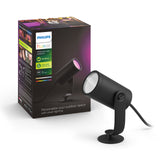 Philips Hue White and Color Ambiance Foco de jardín Lily negro RGBW 8W IP65 1741530P7 590lm