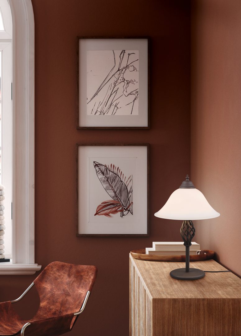 Lámpara de sobremesa Trio Rustica LED rusty 3000K 50cm 501000224