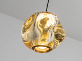 Schuller Zaria 5-light chandelier, black/bronze/amber, D25, Dim 501989