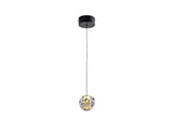 Lámpara de techo colgante Schuller Zaria 1 luz negro y dorado 3000K ambiente