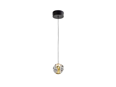 Lámpara de techo colgante Schuller Zaria 1 luz negro y dorado 3000K ambiente