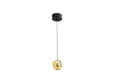 Lámpara de techo colgante Schuller Zaria 1 luz negro y bronce 3000K ambiente