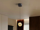 Lámpara de techo colgante Schuller Zaria 1 luz negro y bronce 3000K 502177