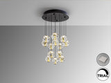 Lámpara de techo colgante Schuller Zaria 13 luces negro y dorado 3000K regulable vista 1