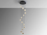 Schuller Zaria Large Pendant Ceiling Light 13 Lights Gold and Black D60 Dimmable 502368