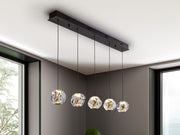 Lámpara de techo colgante Schuller Zaria 5 luces negro y dorado 3000K regulable 502535