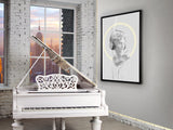 Cuadro con luz LED Schuller Busto negro y blanco 80x120cm vista 1