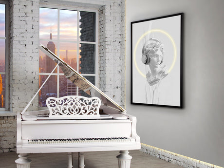 Cuadro con luz LED Schuller Busto negro y blanco 80x120cm vista 1