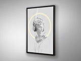 Cuadro con luz LED Schuller Busto negro y blanco 80x120cm vista 2