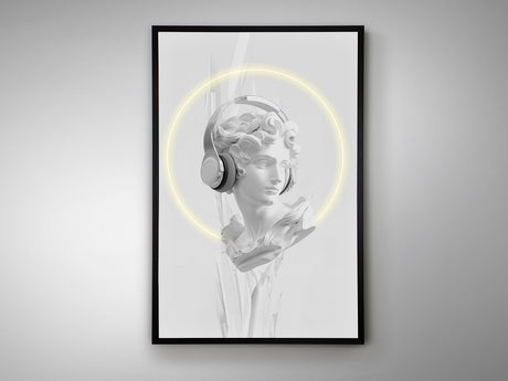Cuadro con luz LED Schuller Busto negro y blanco 80x120cm vista 3