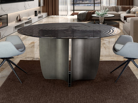 Mesa de comedor Schuller Night gris 75cm 503846