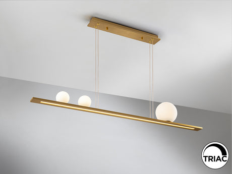 Lámpara de techo colgante bolas Schuller Mila dorado y blanco 3000K vista 2