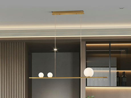 Lámpara de techo colgante bolas Schuller Mila dorado y blanco 3000K 504317