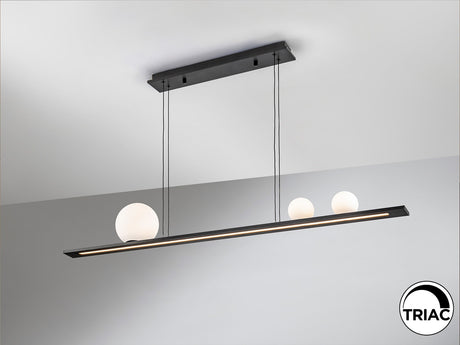Lámpara de techo colgante bolas Schuller Mila negro y blanco 3000K vista 2