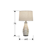 Lámpara de sobremesa Schuller Tessa grande 1 luz blanco y cromo cerámica 76cm dimensiones