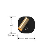 Lámpara aplique de pared con luz de lectura Schuller Biblos LED dorado y negro CCT dimensiones