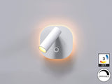 Lámpara aplique de pared con luz de lectura Schuller Biblos LED blanco CCT vista 2