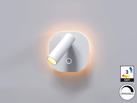 Lámpara aplique de pared con luz de lectura Schuller Biblos LED blanco CCT vista 2