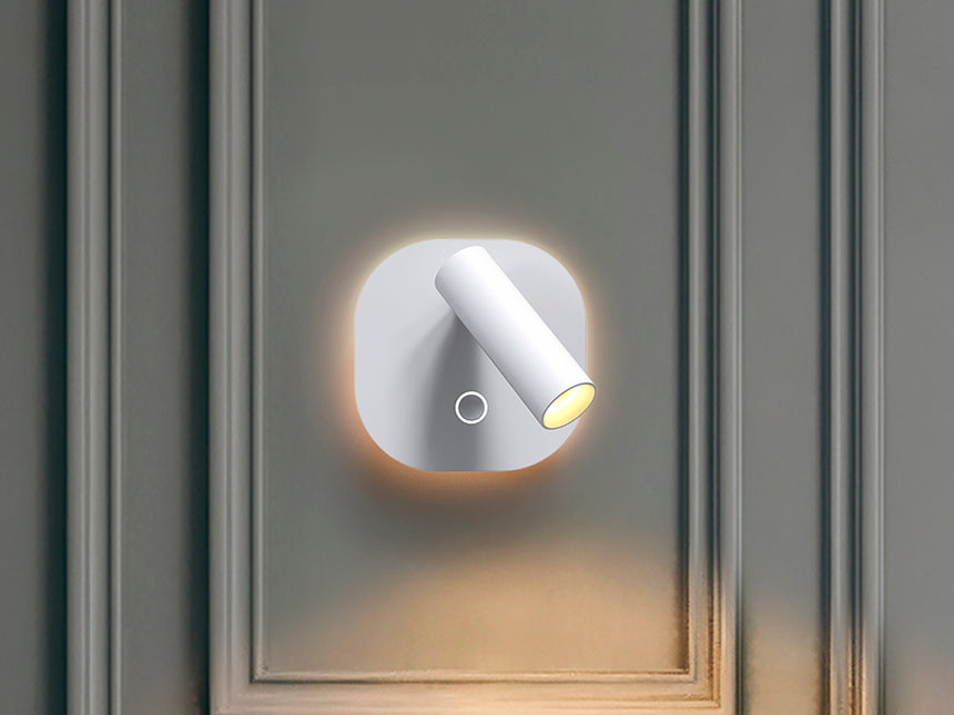 Lámpara aplique de pared con luz de lectura Schuller Biblos LED blanco CCT 504621