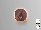 Lámpara aplique de pared con luz de lectura Schuller Biblos LED marrón CCT vista 2