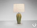 Lámpara de sobremesa Schuller Salome grande 1 luz verde y cromo cerámica 70cm vista 3