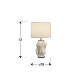 Lámpara de sobremesa Schuller Kaos grande 1 luz blanco y cromo cerámica 68cm dimensiones