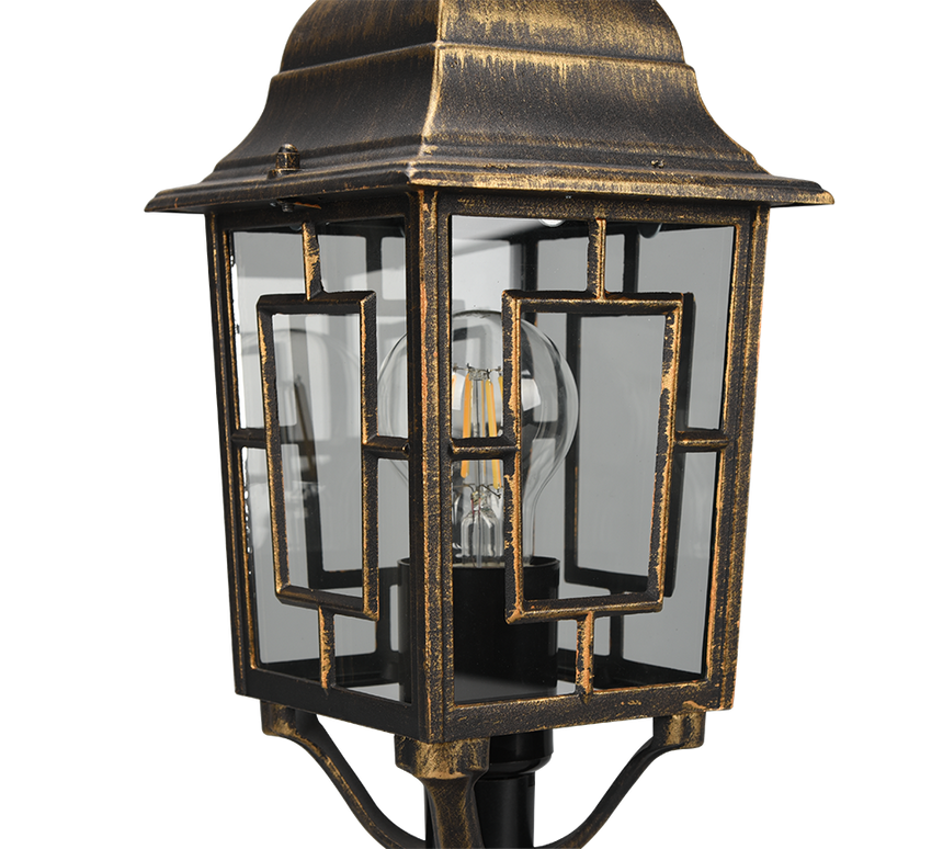 Baliza de exterior Trio Volturno LED antique rust 2700K IP44 47,5cm 505960128