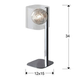 Schuller Eclipse Sobremesa cromo y transparente 506625