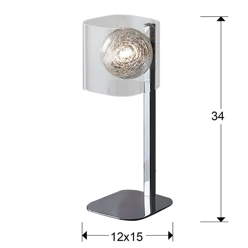 Schuller Eclipse Sobremesa cromo y transparente 506625