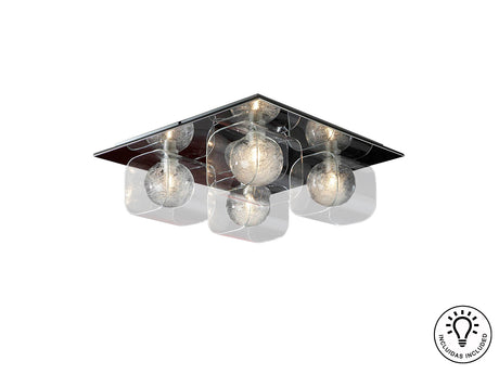 Plafón Schuller Eclipse 4 luces cromo 506736