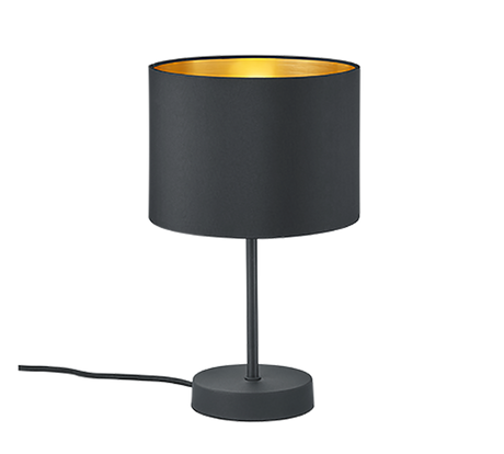 Lámpara de sobremesa Trio Hostel negro mate 33cm 508200179