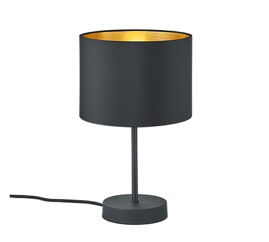 Lámpara de sobremesa Trio Hostel negro mate 33cm 508200179