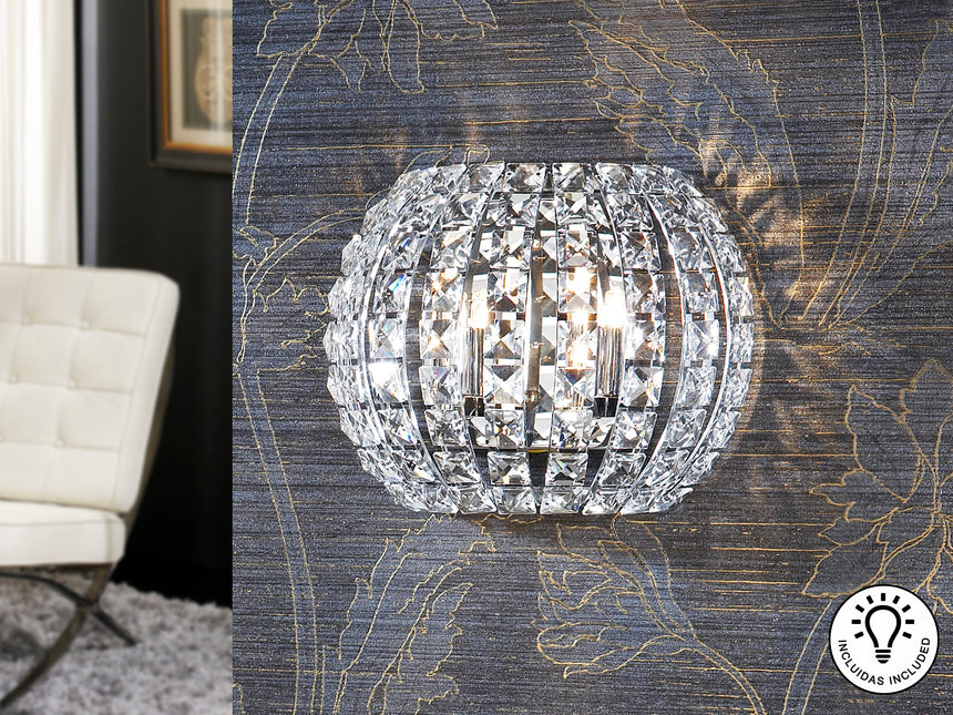 Lámpara aplique de pared Schuller Diamond 2 luces cromo - vista 2