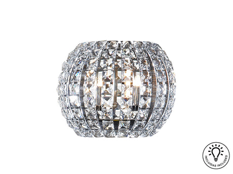 Lámpara aplique de pared Schuller Diamond 2 luces cromo