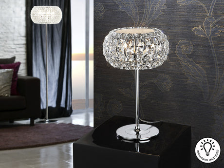 Lámpara de sobremesa Schuller Diamond cromo 40cm