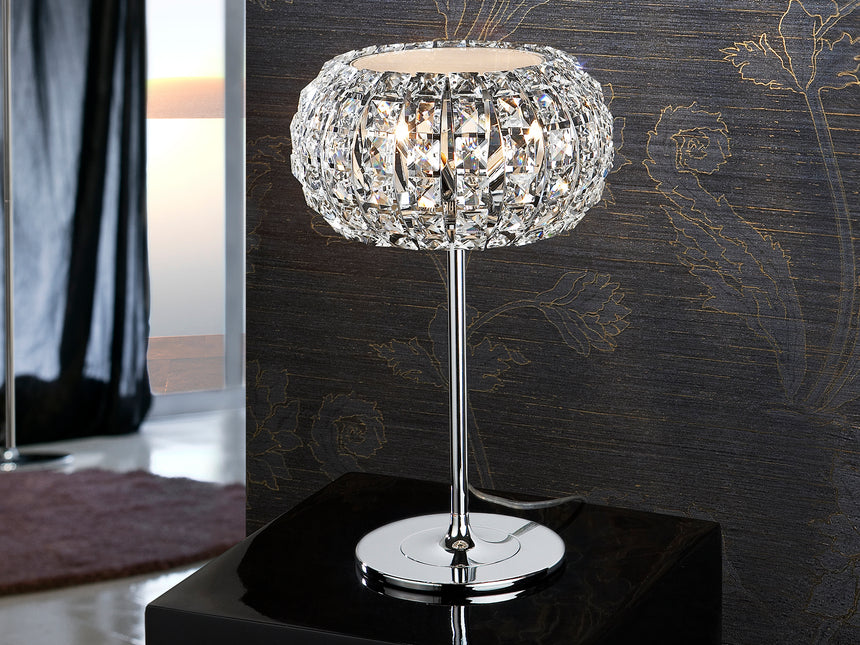 Lámpara de sobremesa Schuller Diamond cromo 40cm 508424