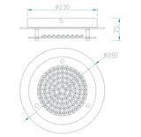 Mantra Crystal LED Mirror Plafón LED  gris oscuro 5090