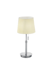 Lámpara de sobremesa grande Trio Lyon níquel mate 56cm 509100107