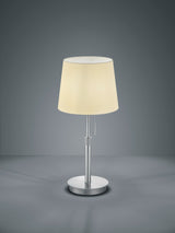 Lámpara de sobremesa grande Trio Lyon níquel mate 56cm 509100107